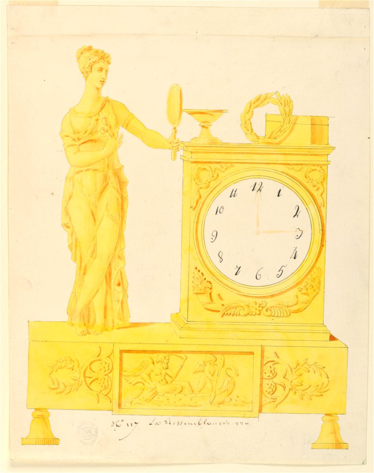 Drawing, Design for clock, 1800–1825 (CH 18329027)