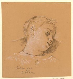 Drawing, Head of an Italian girl, ca. 1885 (CH 18404365)