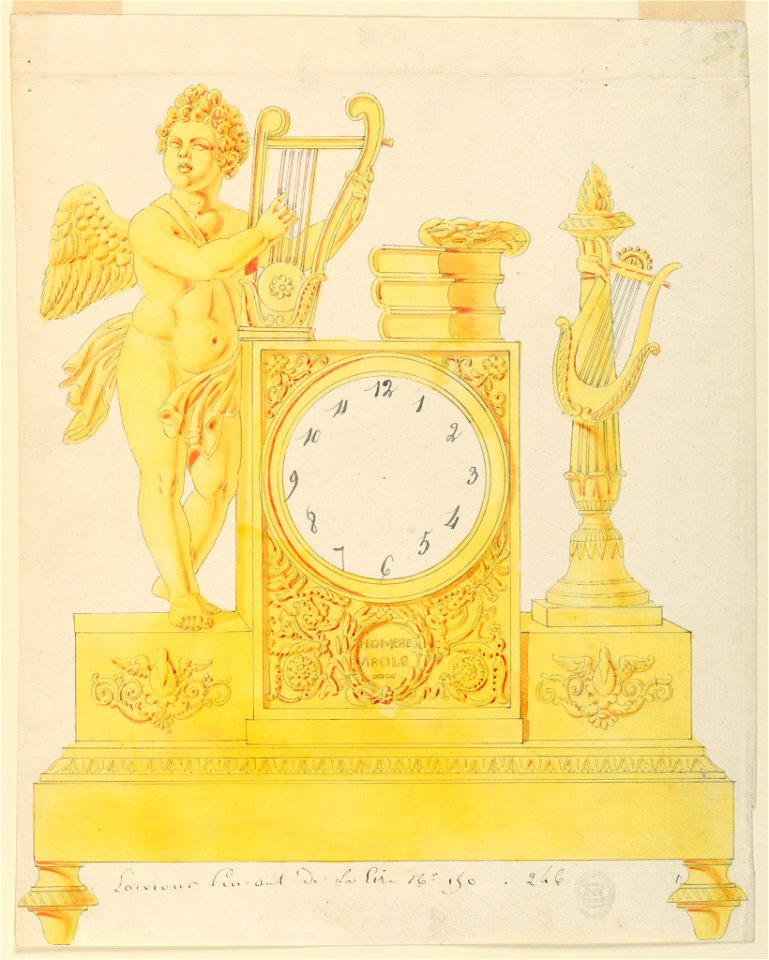 Drawing, Design for a clock, 1800–1825 (CH 18329009)