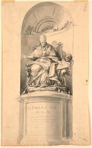 Drawing, Design for monument of Pope Clement XII, 1735 (CH 18116345-2)
