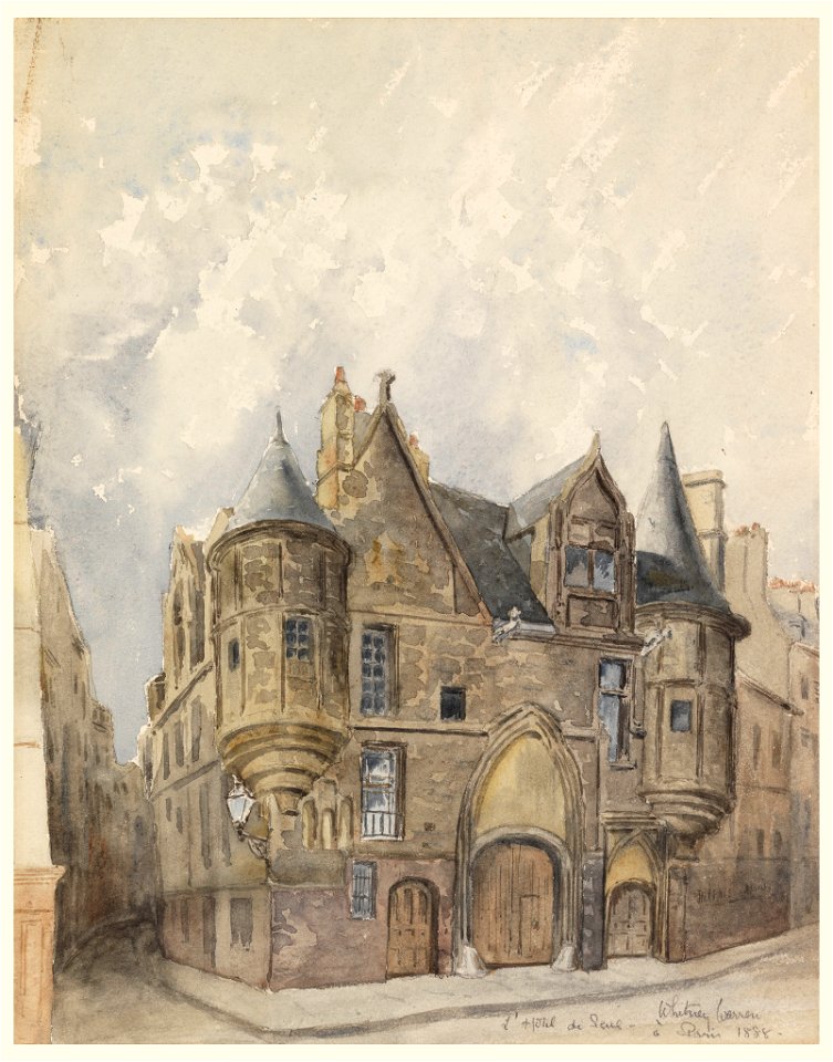 Drawing, Hotel de Sens, Paris, 1888 (CH 18606071)
