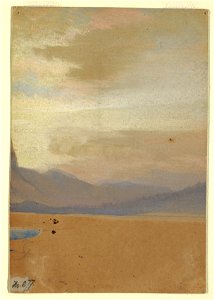 Drawing, American Plains with Mountain Range in the Distance., before 1872 (CH 18189499)