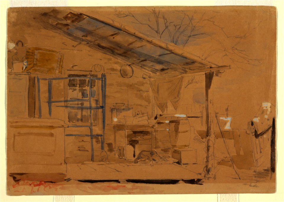 Drawing, House with a Porch, ca. 1858–60 (CH 18174835)