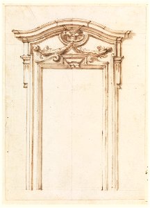 Drawing, Design for a doorcase, 1750–75 (CH 18114195)