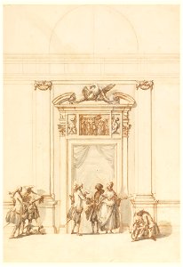 Drawing, Design for the North Portal, Grand Gallery, Villa Albani, Rome, Italy, 1755–56 (CH 18114345)