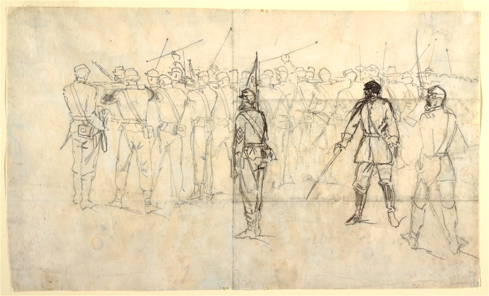 Drawing, Infantry Rifle Drill, Sickles Regiment, 1862 (CH 18173851)