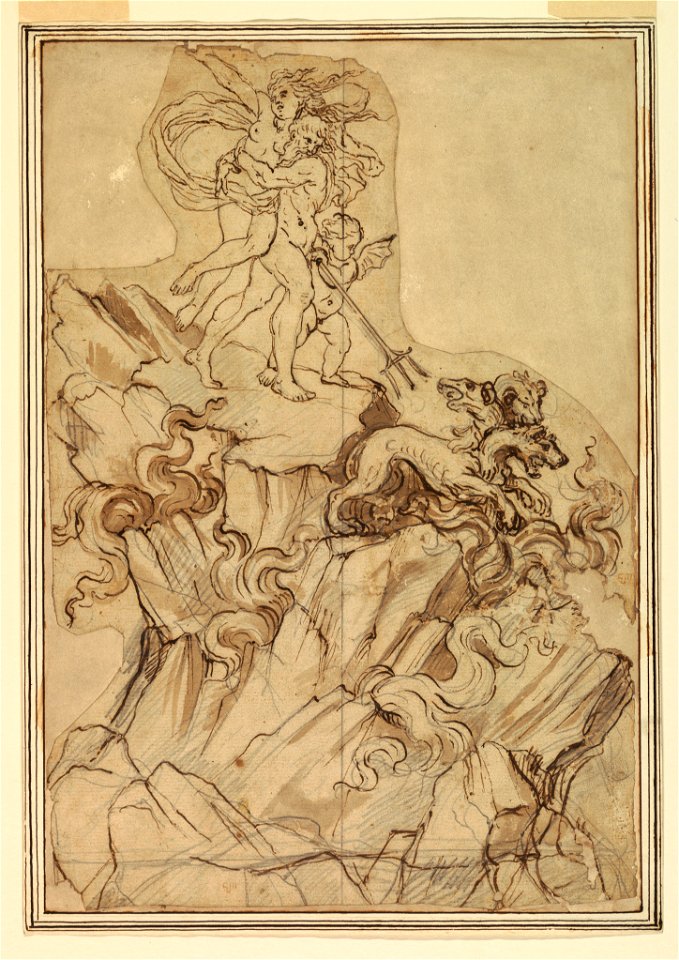 Drawing, Design for a Fountain, 1650–1700 (CH 18548551)