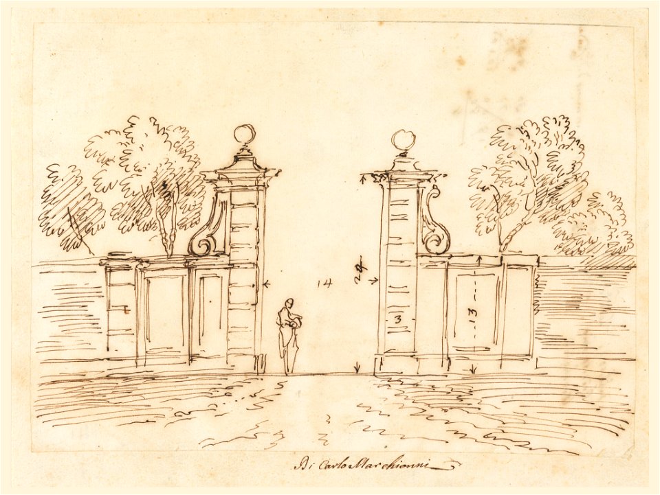 Drawing, Design for a Gate of a Villa, 1750–55 (CH 18127361)
