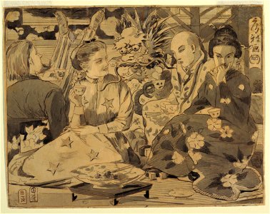 Drawing, International Tea Party, ca. 1867 (CH 18174847-3)