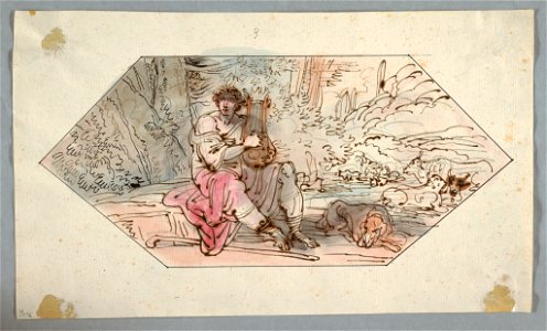 Drawing, Apollo Guards the Herds (or Flocks) of King Admetus, 1780–1800 (CH 18122047)