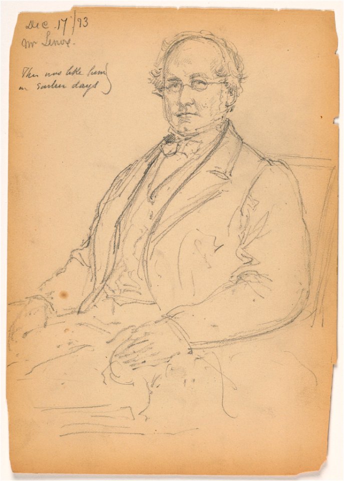 Drawing, James Lenox Seated; Verso- Mr. johnson Standing, 1893 (CH 18567301)