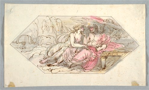 Drawing, Jupiter consoles an imploring goddess, probably Venus, 1796–98 (CH 18122083)