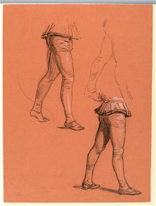 Drawing, details of costumed figures, ca. 1885 (CH 18404401)
