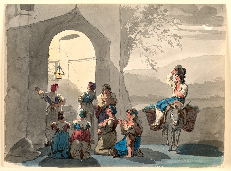 Drawing, Ave Maria at Tivoli, 1807–08 (CH 18329673)