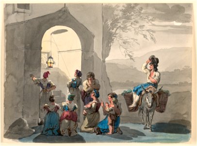 Drawing, Ave Maria at Tivoli, 1807–08 (CH 18329673)
