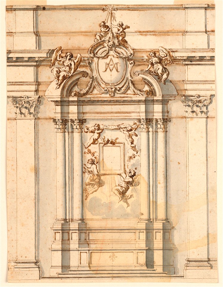 Drawing, Design for an altar of the Virgin, 1775–80 (CH 18541289-2)