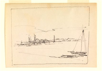 Drawing, Landscape with Sailboat, 1900–05 (CH 18439645)