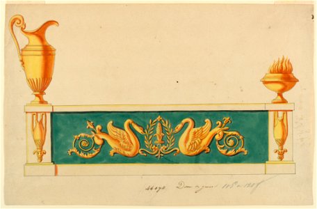Drawing, Design for andiron, 1800–1825 (CH 18326071)