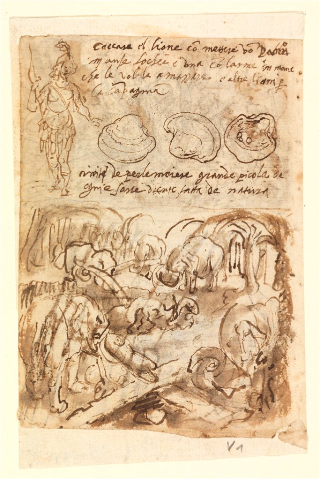 Drawing, Elephants At Work, 1587 (CH 18109685)