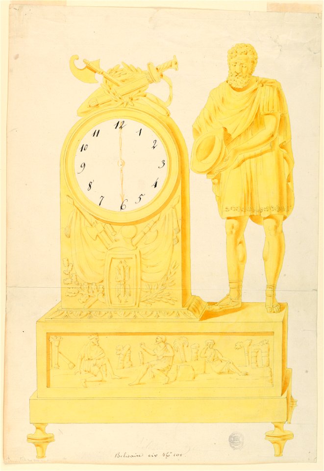 Drawing, Design for Clock, 1800–1825 (CH 18328827)