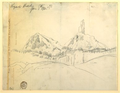 Drawing, Lizard Head, Colorado, January 8, 1893 (CH 18189899)