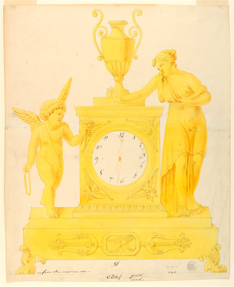 Drawing, Design for Clock, 1800–1825 (CH 18328893)