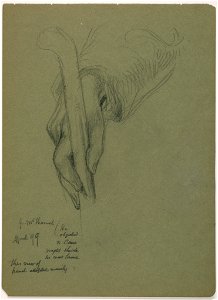 Drawing, Evan Thomas, Right hand with Cane, 1899 (CH 18566893)