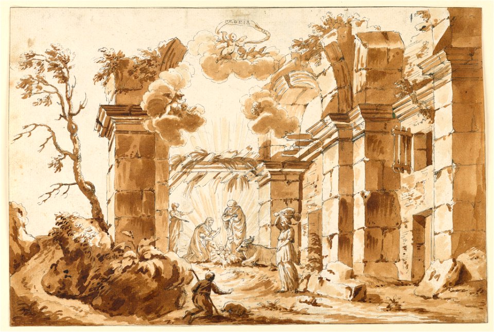 Drawing, Design for Crèche (Nativity Scene), ca. 1770 (CH 18126513-2)