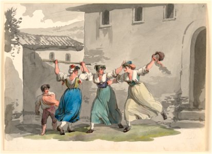 Drawing, Fight of Women in Rome, 1807–08 (CH 18329647)