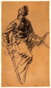 Drawing, Cavalry Soldier on Horseback, 1863 (CH 18173683)