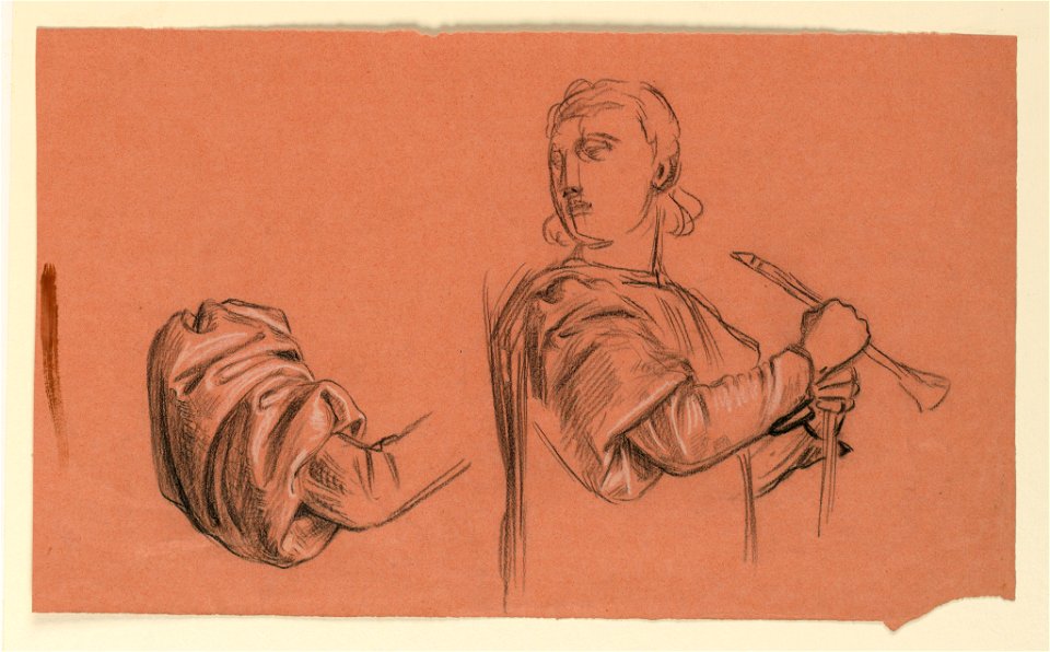 Drawing, figure study details, ca. 1885 (CH 18404403)