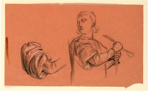 Drawing, figure study details, ca. 1885 (CH 18404403)