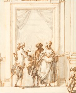 Drawing, Design for the North Portal, Grand Gallery, Villa Albani, Rome, Italy, 1755–56 (CH 18114345-6)