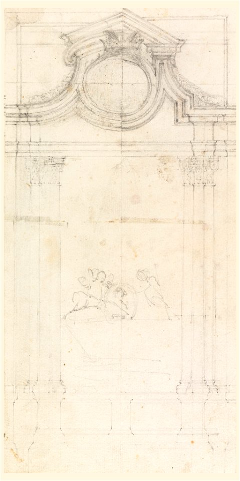 Drawing, Design of a Sepulchral Monument for a Cloister, ca. 1745 (CH 18117693)