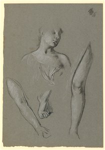 Drawing, details of figure studies, ca. 1885 (CH 18404497)