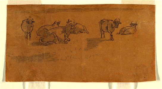 Drawing, Cows in a Pasture, ca. 1872 (CH 18174771)