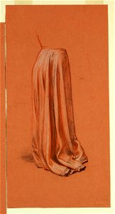 Drawing, Drapery (study for oil painting, Wedding Procession, or the Dance), ca. 1872–79 (CH 18404447)