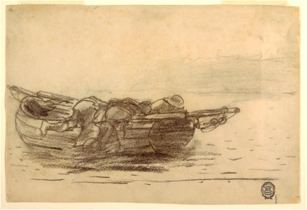 Drawing, Fishermen Climbing over Gunwales, Cullercoats, England, 1881–82 (CH 18174419)