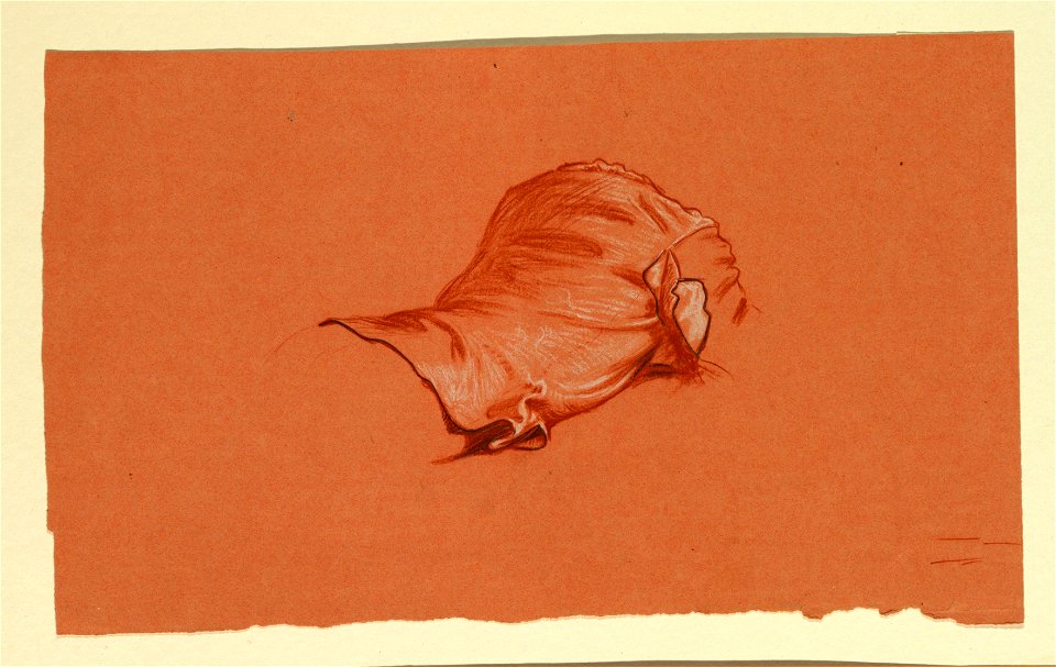 Drawing, drapery study for costumed male torso, ca. 1890 (CH 18404441)