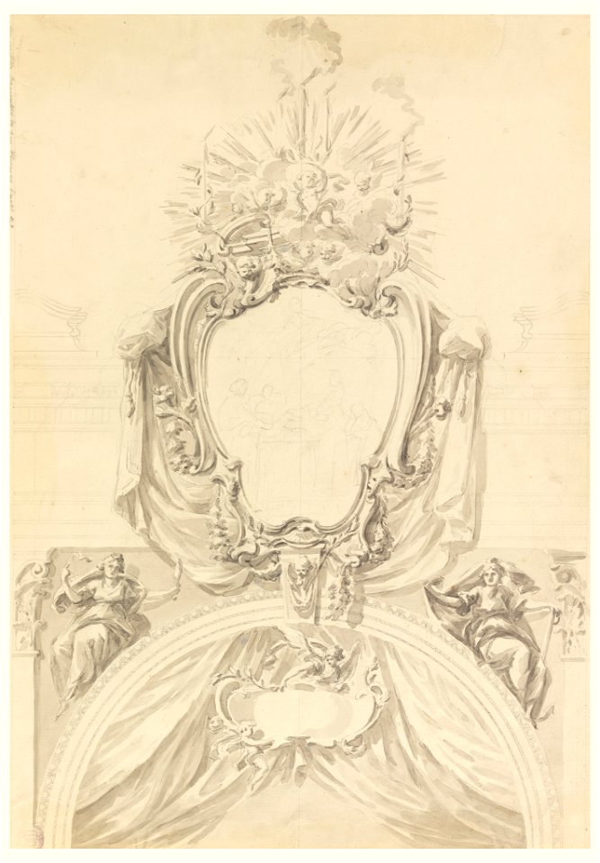 Drawing, Decoration of an Arched Portal, 1750–55 (CH 18109391)
