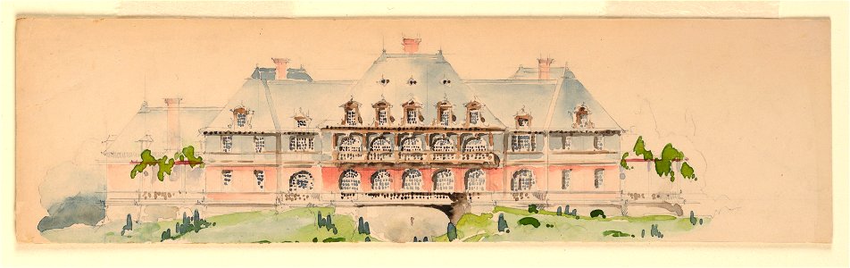 Drawing, Elevation of Mansion, ca. 1894 (CH 18570331)