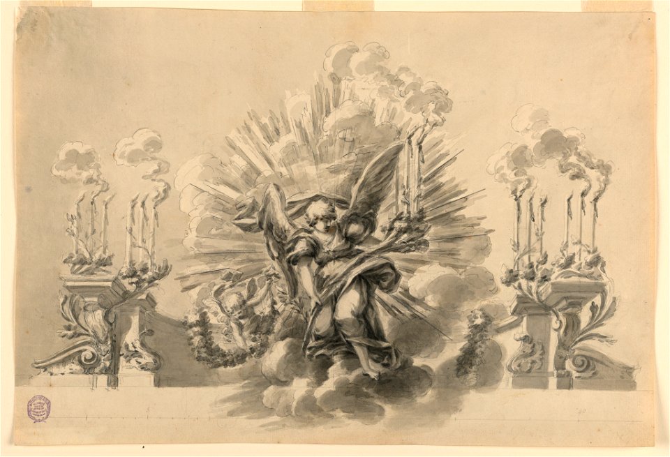 Drawing, Design for a ceremonial decoration, ca. 1760 (CH 18117119-2)