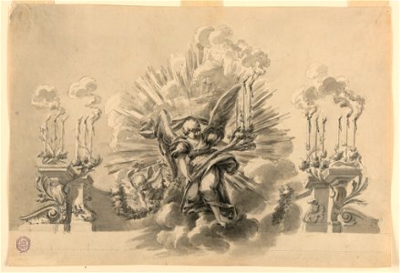 Drawing, Design for a ceremonial decoration, ca. 1760 (CH 18117119-2)
