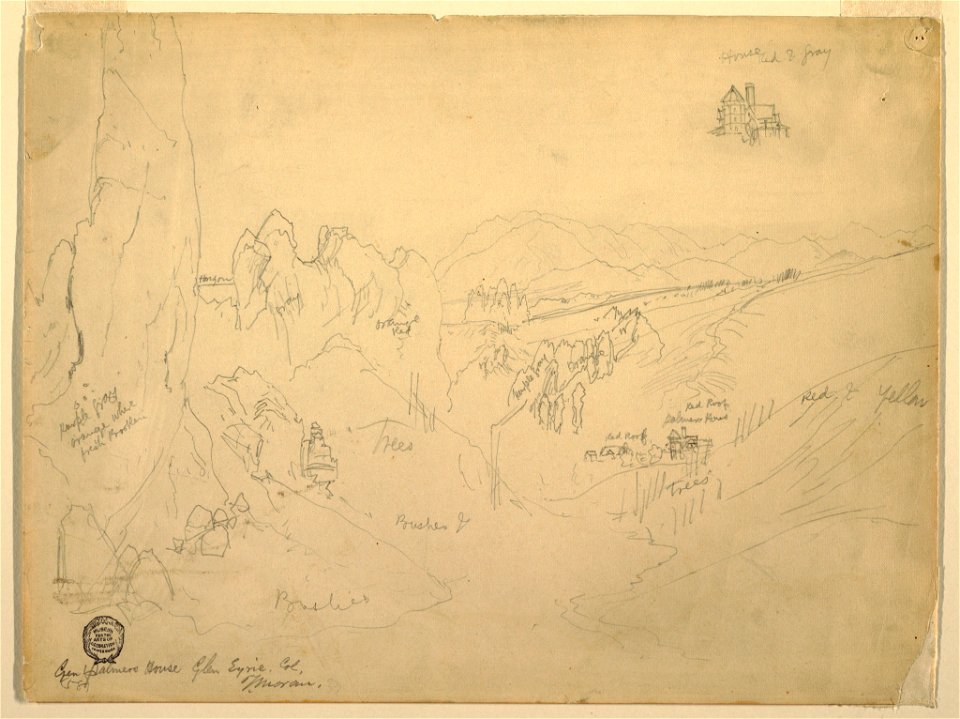 Drawing, General Palmer's House, Glen Eyrie, Colorado, 1892 (CH 18189793)