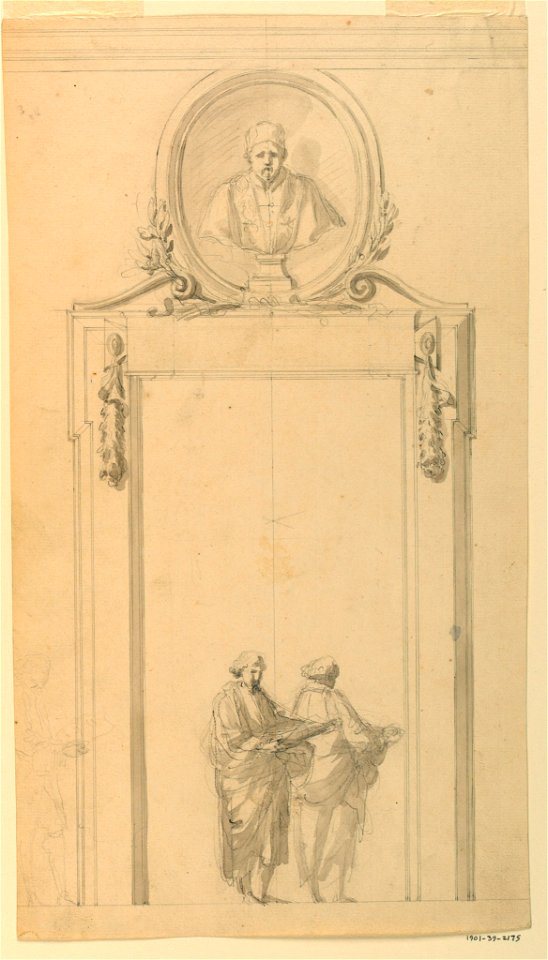 Drawing, Design for a door frame, ca. 1775 (CH 18114323-2)