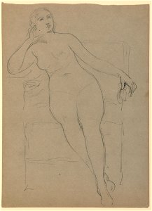 Drawing, Female Nude Seated, 1870–80 (CH 18369981)