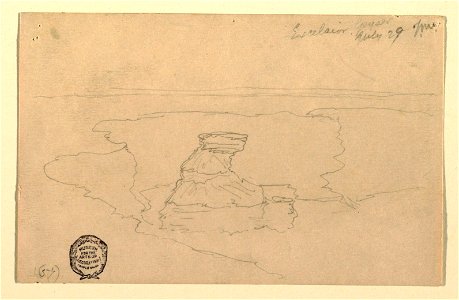 Drawing, Geyser, Excelsior, Yellowstone Park, July 29, 1892 (CH 18189787)
