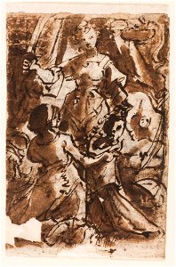 Drawing, Page of a sketchbook; Judith and Ascension, ca. 1590 (CH 18117765)
