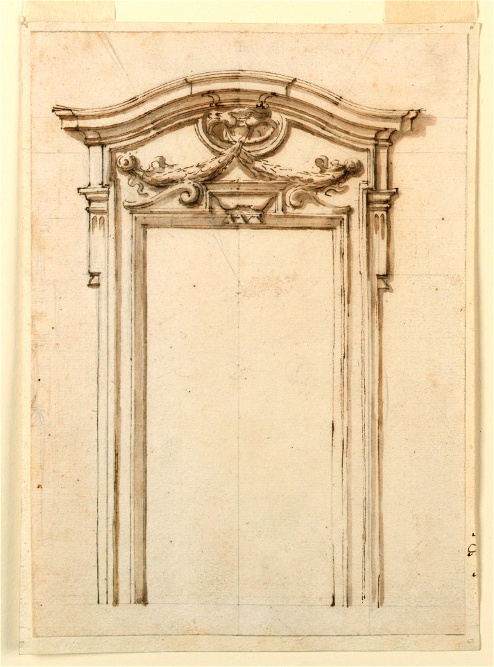 Drawing, Design for a doorcase, 1750–75 (CH 18114195-2)