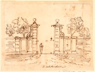 Drawing, Design for a Gate of a Villa, 1750–55 (CH 18127361-2)